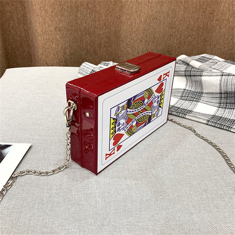Bolsos de moda informales con estampado de patchwork y cadenas