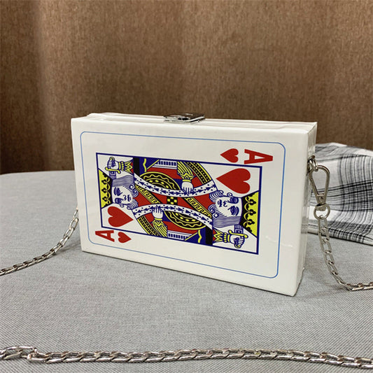 Bolsos de moda informales con estampado de patchwork y cadenas