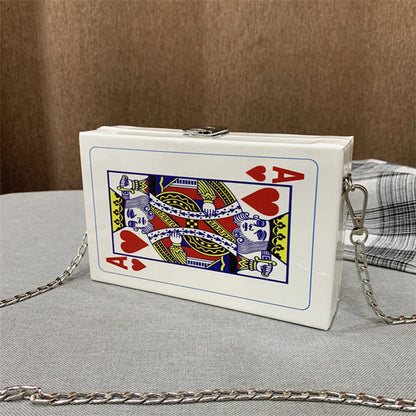 Bolsos de moda informales con estampado de patchwork y cadenas