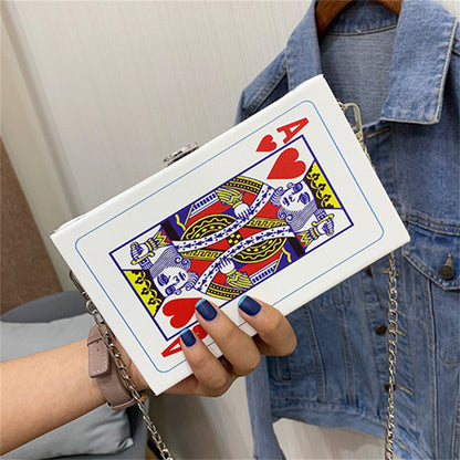 Bolsos de moda informales con estampado de patchwork y cadenas