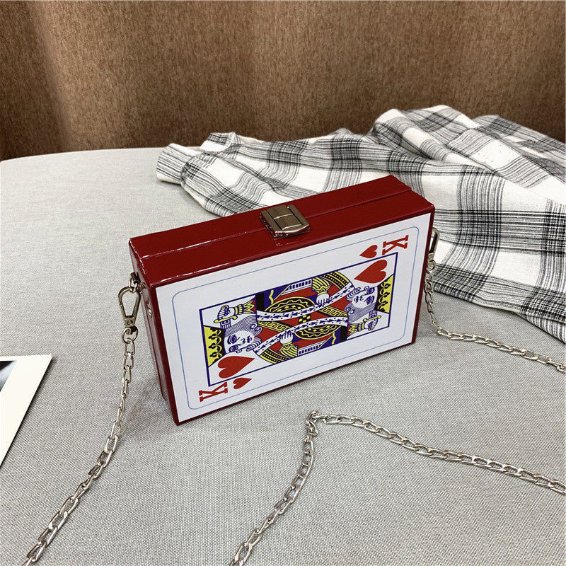 Bolsos de moda informales con estampado de patchwork y cadenas