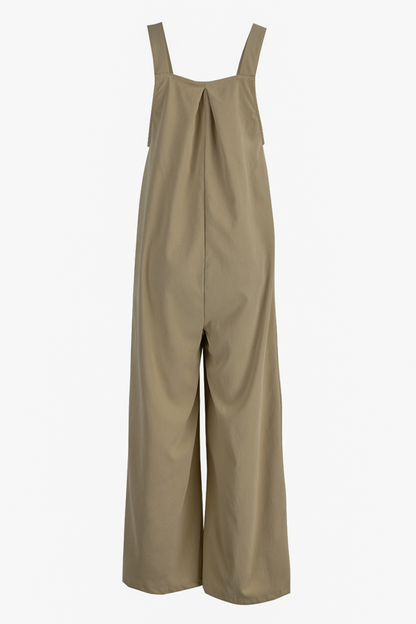 Mono informal holgado con cuello cuadrado y bolsillos (13 colores)