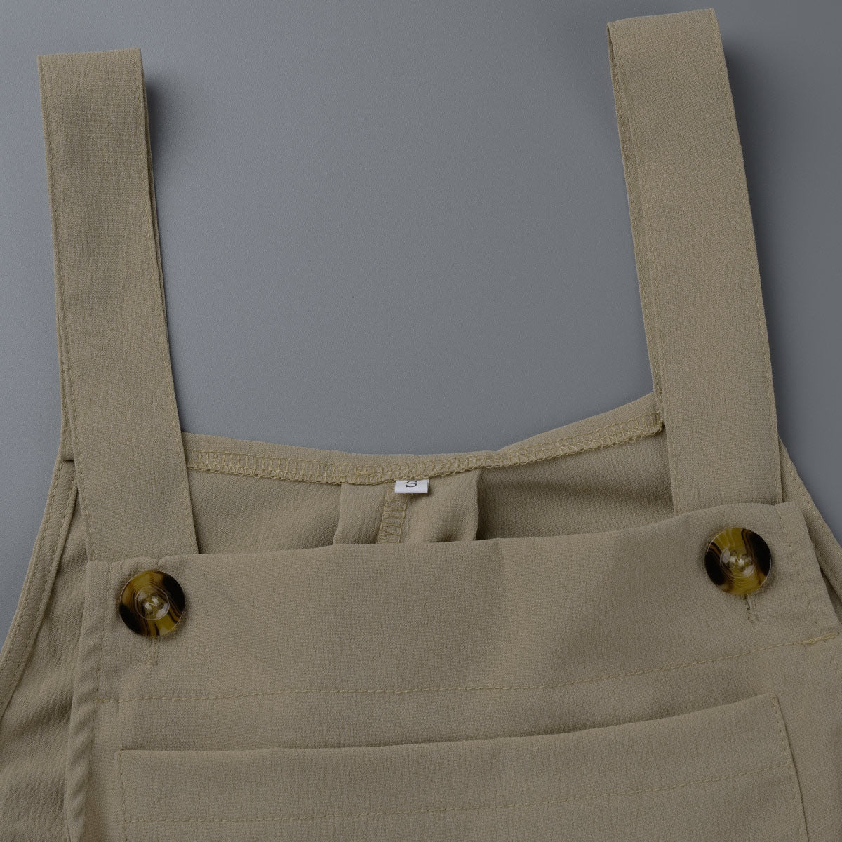 Mono informal holgado con cuello cuadrado y bolsillos (13 colores)