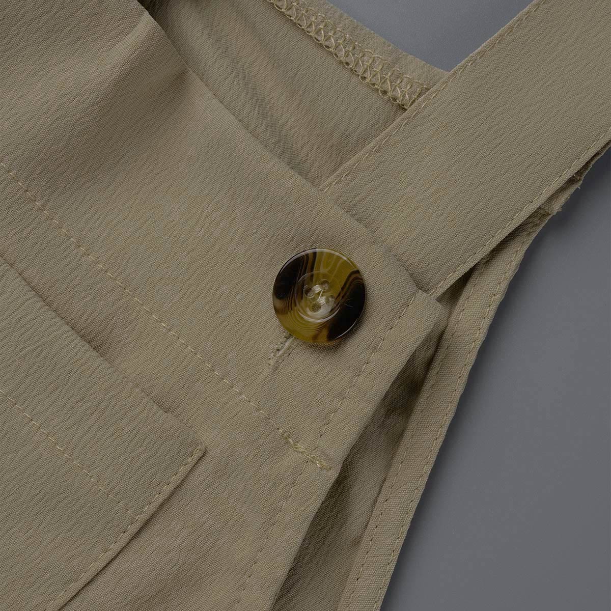 Mono informal holgado con cuello cuadrado y bolsillos (13 colores)