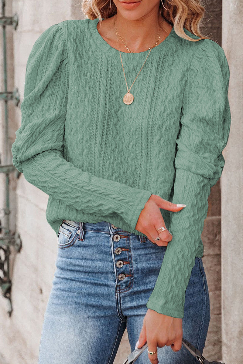 Suéteres elegantes de cuello redondo en color sólido (5 colores)