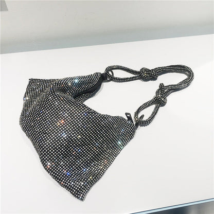Bolsos de patchwork con diamantes de imitación para fiestas diarias
