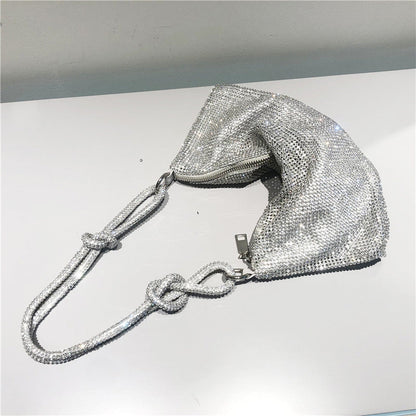 Bolsos de patchwork con diamantes de imitación para fiestas diarias