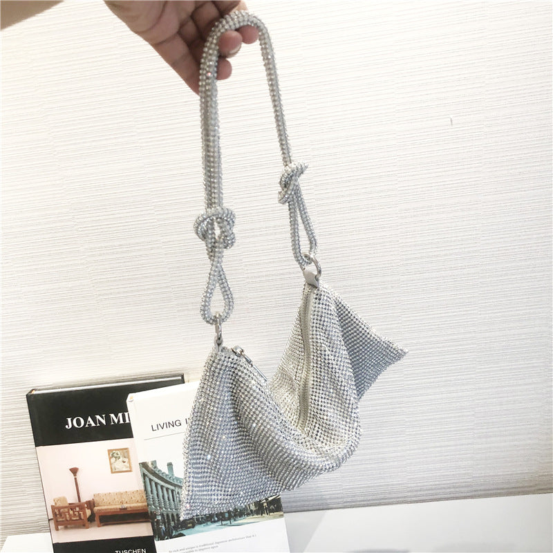Bolsos de patchwork con diamantes de imitación para fiestas diarias