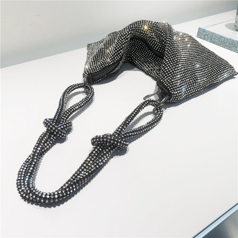 Bolsos de patchwork con diamantes de imitación para fiestas diarias