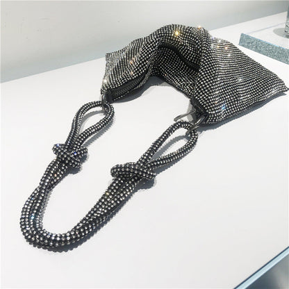 Bolsos de patchwork con diamantes de imitación para fiestas diarias