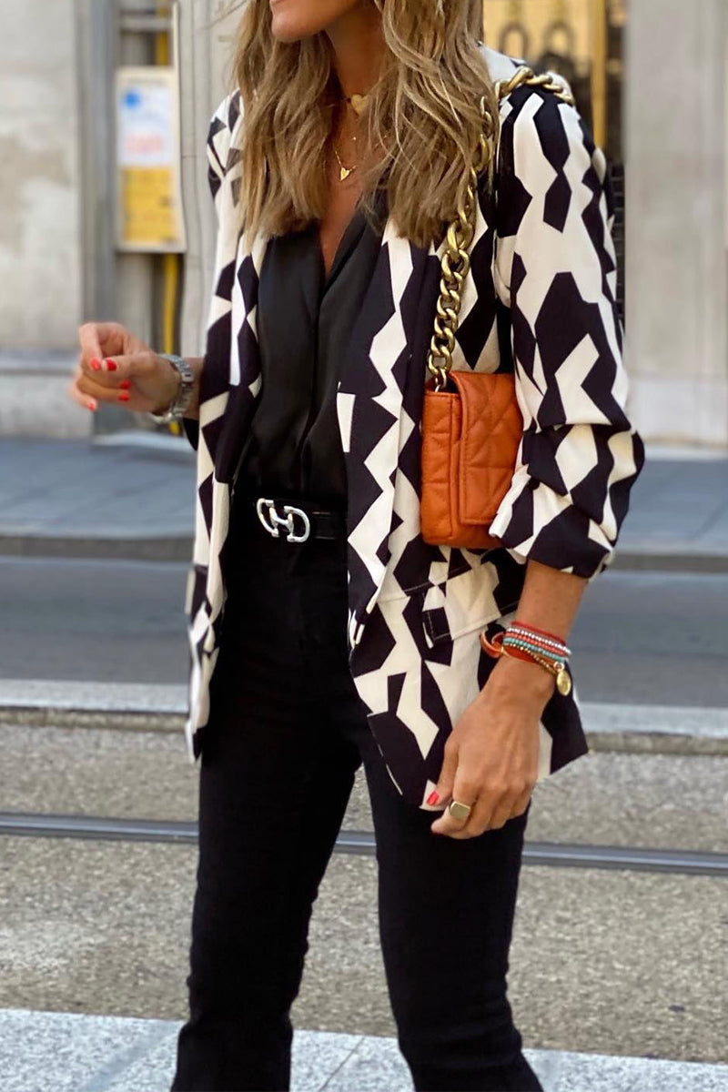 Ropa de calle con cuello vuelto y estampado Work Street