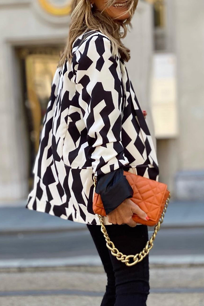 Ropa de calle con cuello vuelto y estampado Work Street