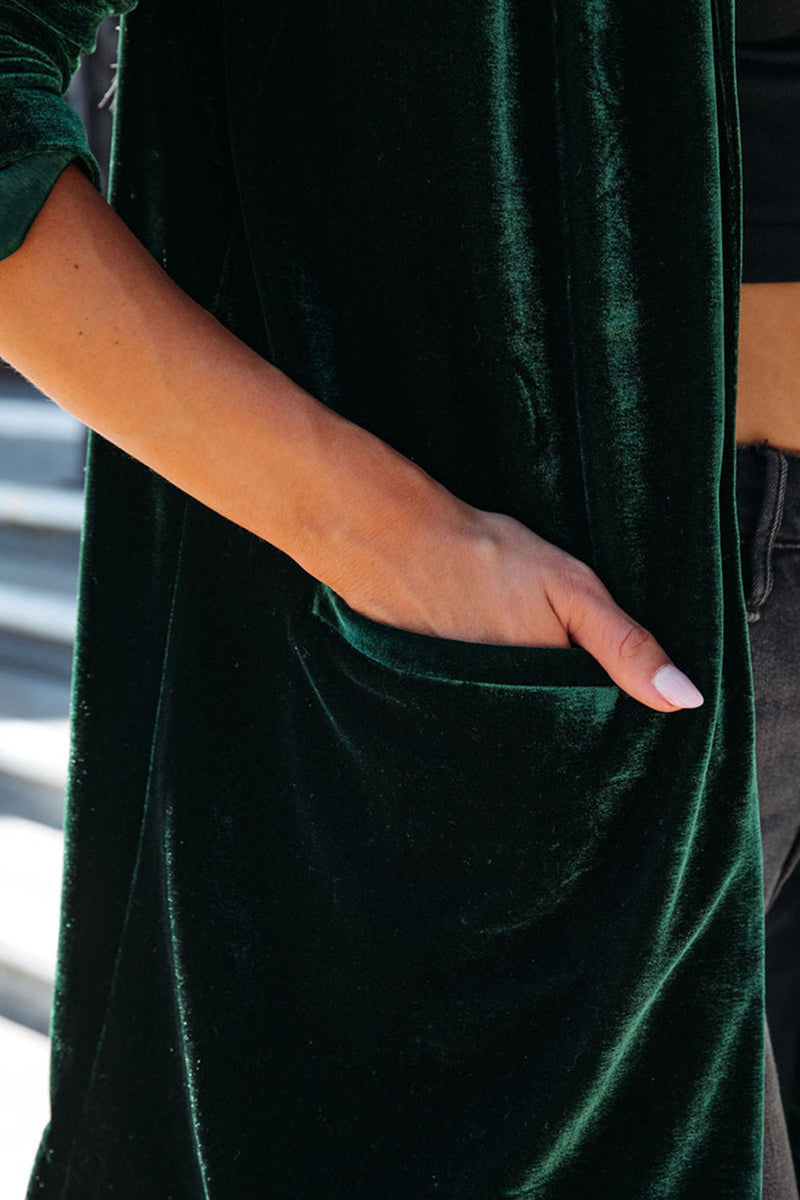 Prendas de abrigo de cuello convencional de color sólido de moda