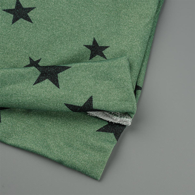 Sudadera con capucha informal con cuello y cremallera y estampado de estrellas (8 colores)