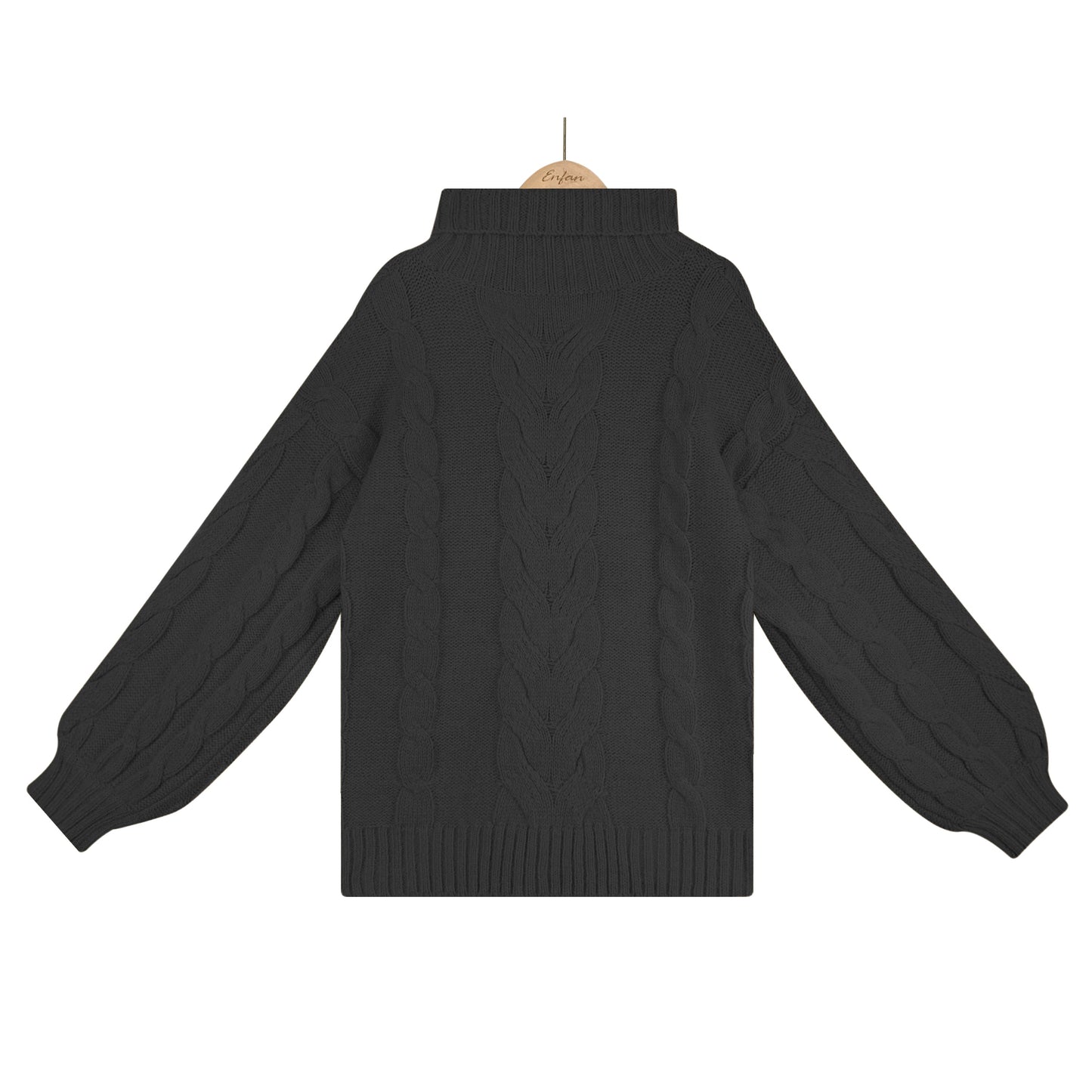 Suéteres casuales de cuello alto de color liso para calle (5 colores)