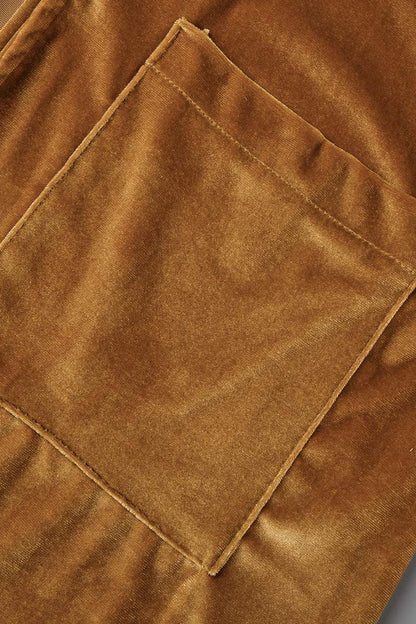 Prenda exterior informal de cuello tipo cárdigan con parches lisos (7 colores)