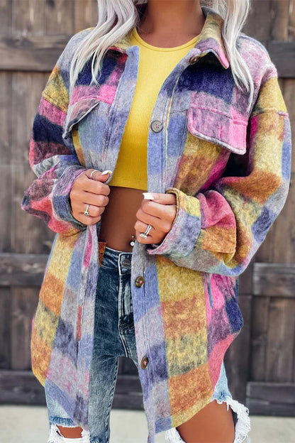 Blusas casuales con cuello vuelto y estampado urbano (3 colores)
