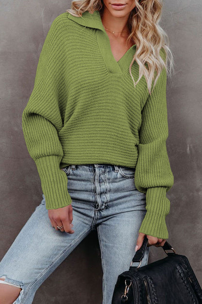 Suéteres elegantes de cuello vuelto liso (7 colores)