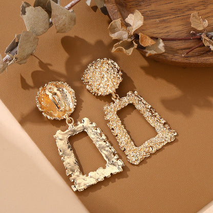 Pendientes de patchwork lisos Simplicity para fiestas diarias