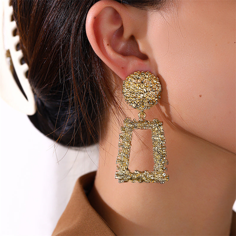 Pendientes de patchwork lisos Simplicity para fiestas diarias