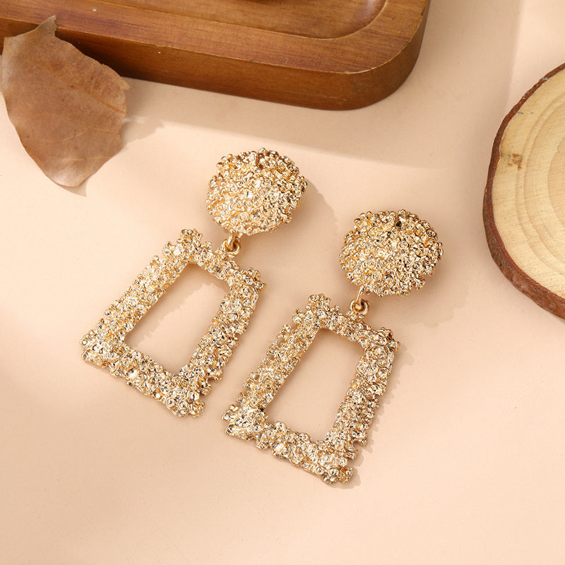 Pendientes de patchwork lisos Simplicity para fiestas diarias