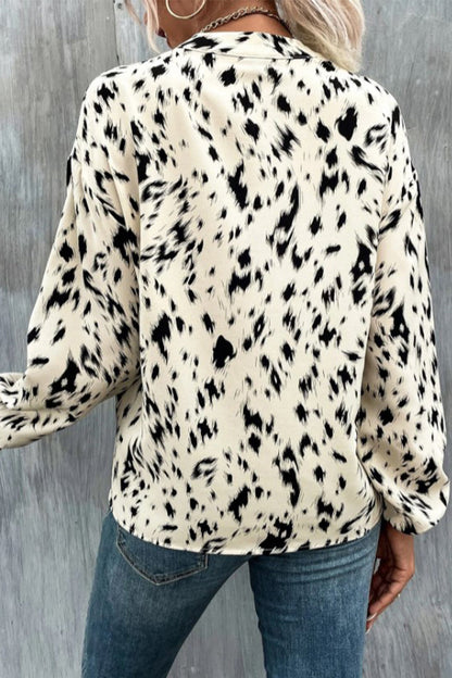 Tops de cuello en V con estampado de cebra de calle