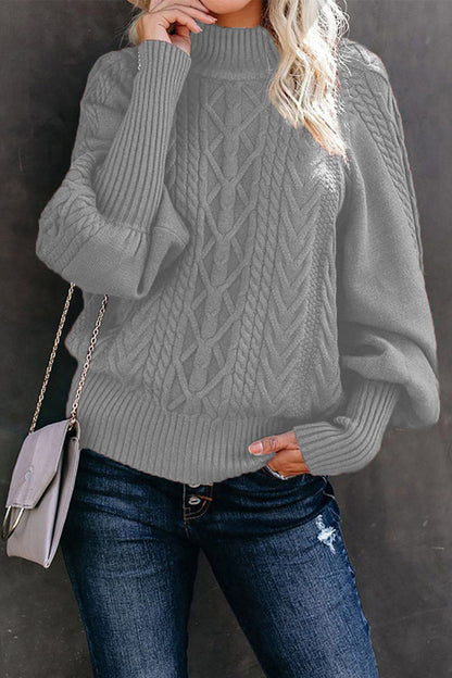 Suéteres casuales de cuello alto de color liso (13 colores)