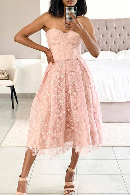 Vestidos de vestido irregular sin tirantes con estampado de patchwork