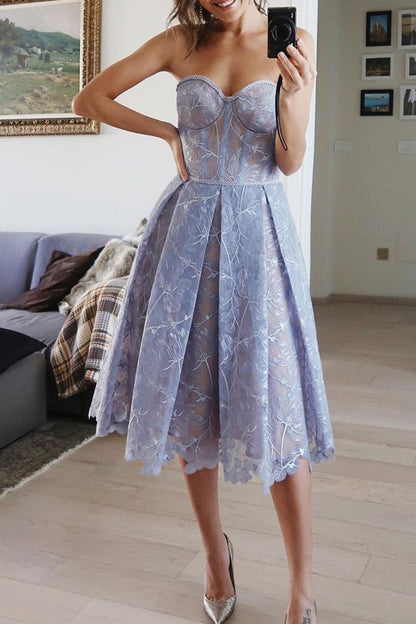 Vestidos de vestido irregular sin tirantes con estampado de patchwork