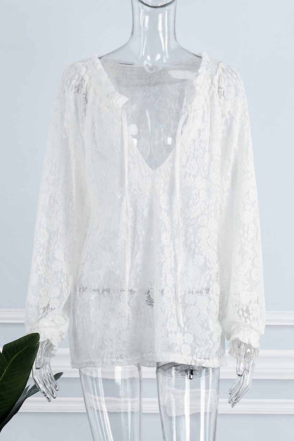 Blusa elegante de cuello en V con parches sólidos a la moda (4 colores)