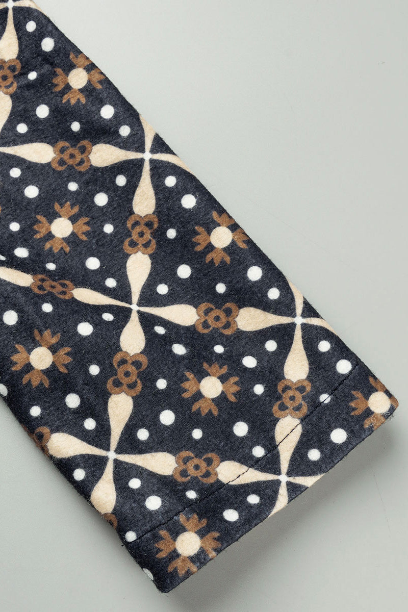 Prendas de abrigo informales con cuello vuelto y botones de patchwork (9 colores)