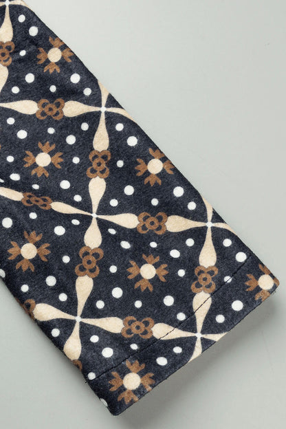 Prendas de abrigo informales con cuello vuelto y botones de patchwork (9 colores)