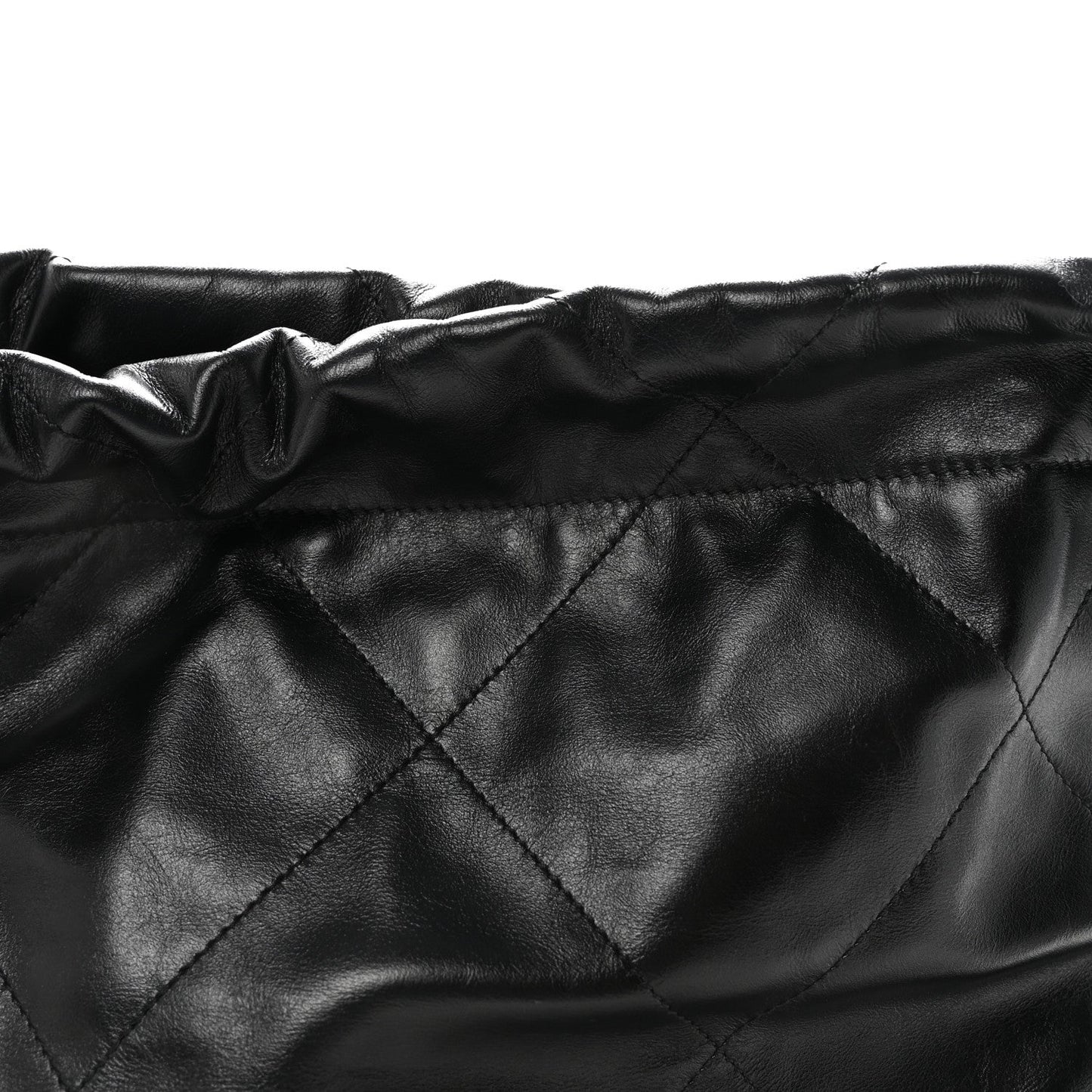 Shiny Calfskin Quilted Small Chanel 22 Black
