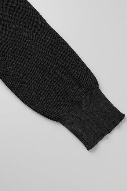 Conjunto informal de dos piezas con cuello vuelto, manga larga y frenillo liso (4 colores)