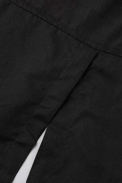 Prendas de abrigo informales con cuello vuelto y parches sólidos