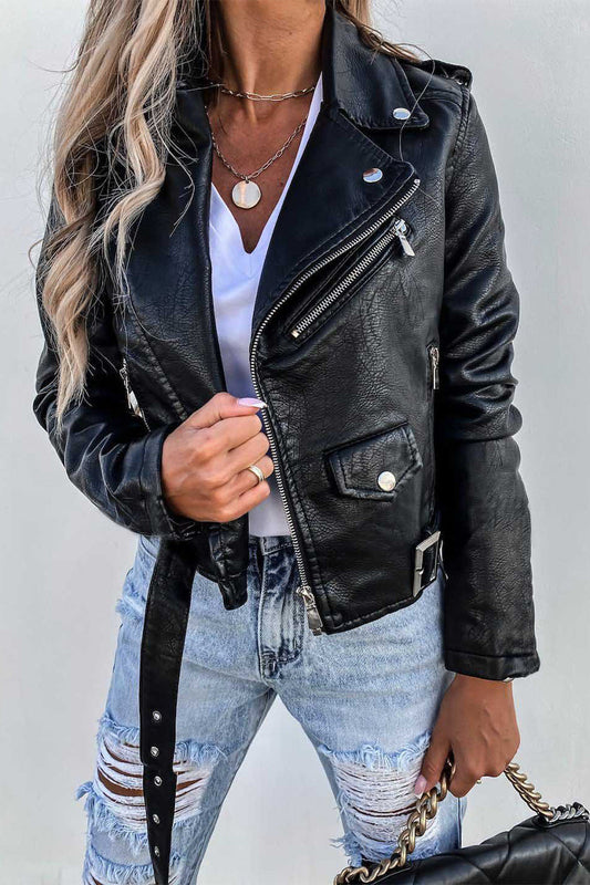 Prendas de abrigo con cuello vuelto, cremallera y color liso de calle