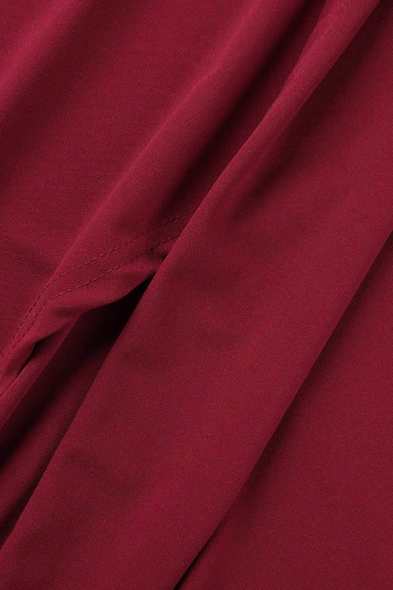 Elegante vestido de noche liso con abertura y escote en V (3 colores)