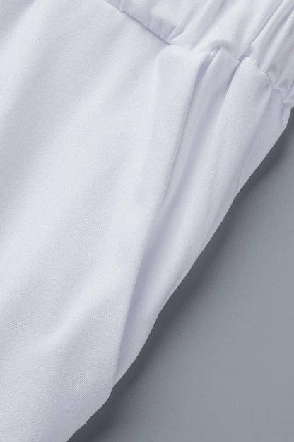 Conjunto informal de dos piezas, liso, asimétrico, cuello redondo, manga larga (16 colores)