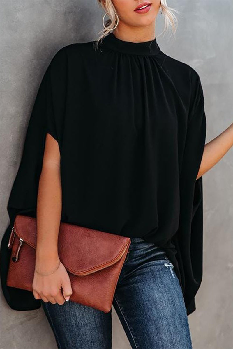 Blusas casuales con cuello redondo y estampado (10 colores)