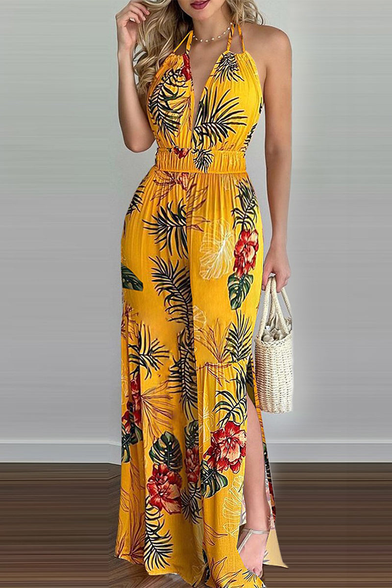 Mono holgado con tirantes finos y estampado sencillo e informal (6 colores)