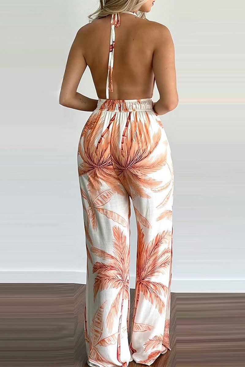 Mono holgado con tirantes finos y estampado sencillo e informal (6 colores)