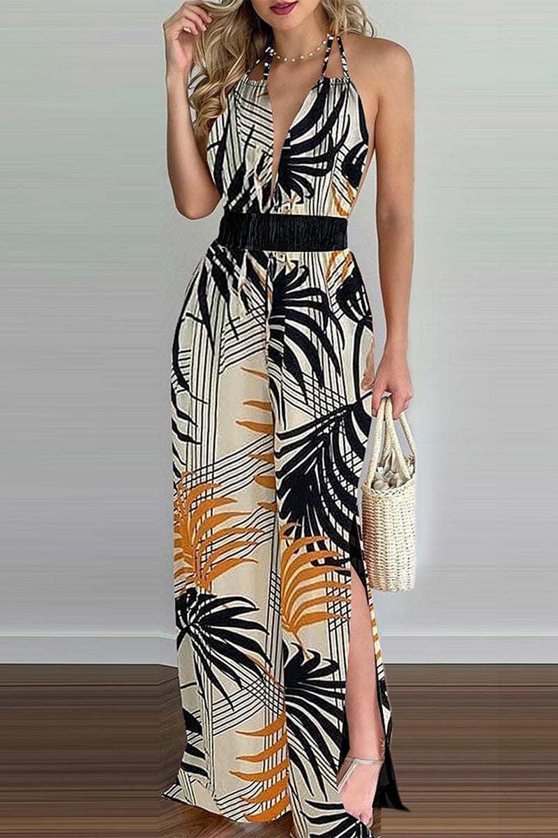 Mono holgado con tirantes finos y estampado sencillo e informal (6 colores)