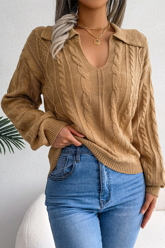 Suéteres casuales sencillos de color liso con cuello vuelto (3 colores)