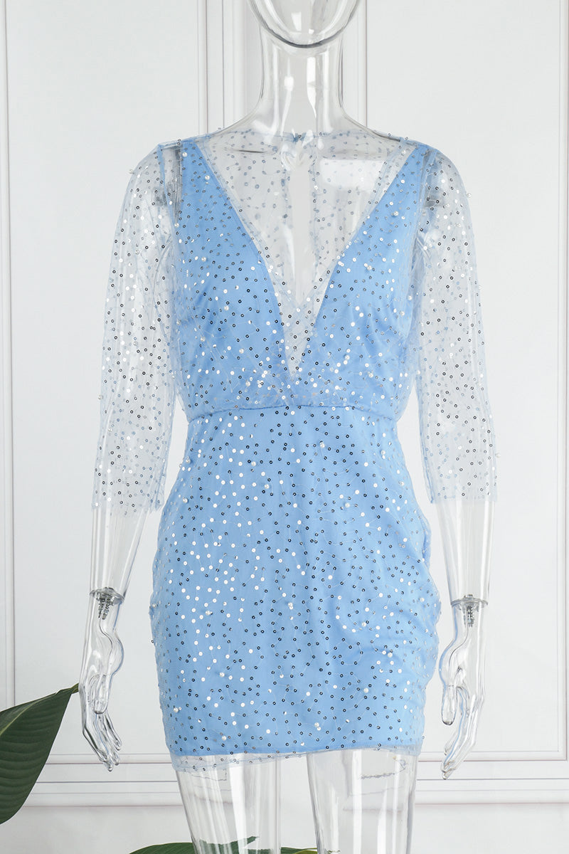 Vestidos sexis con falda lápiz y cuello en V