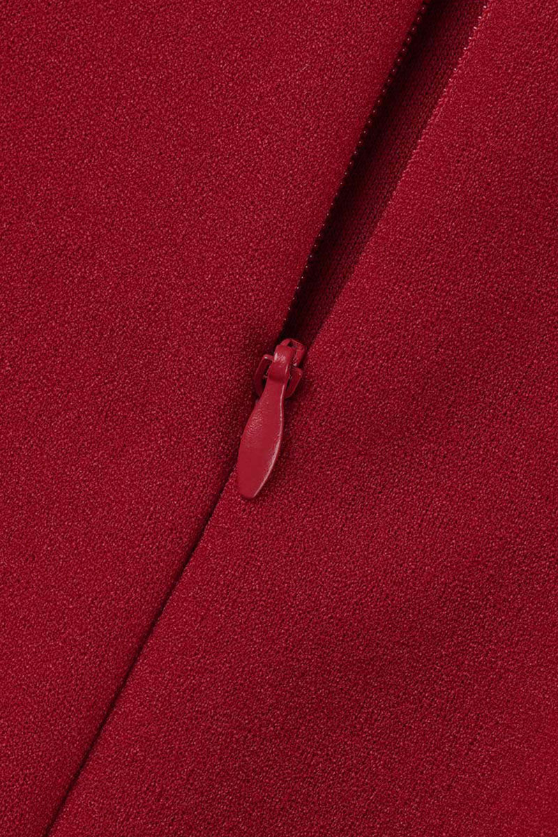 Elegante vestido recto con cuello redondo, abertura y espalda descubierta, de patchwork liso (3 colores)