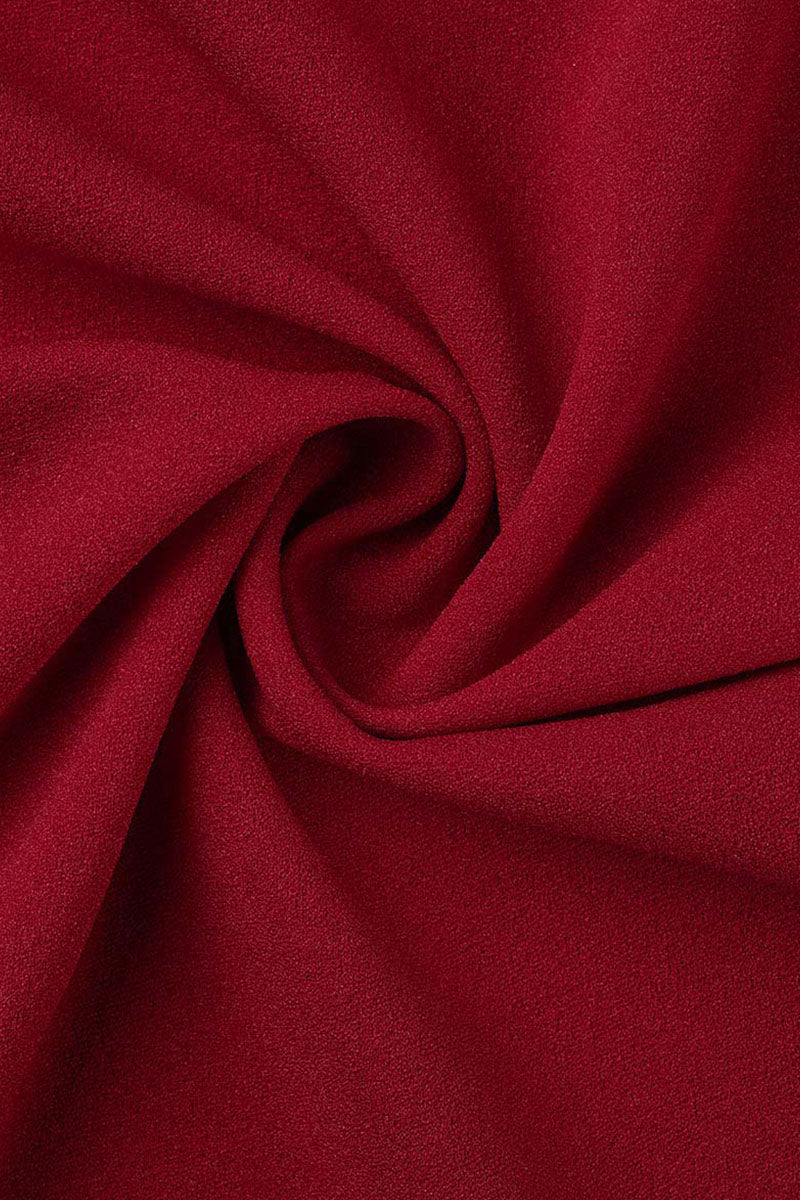 Elegante vestido recto con cuello redondo, abertura y espalda descubierta, de patchwork liso (3 colores)