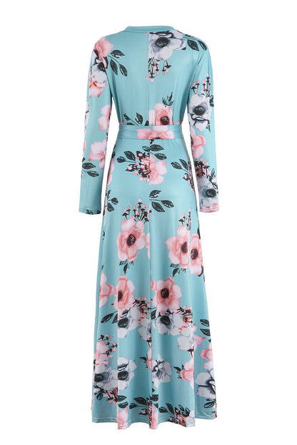 Elegante vestido asimétrico con cuello mandarín y estampado patchwork (3 colores)