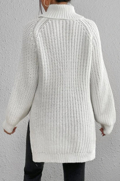 Suéteres casuales básicos de cuello alto lisos (5 colores)