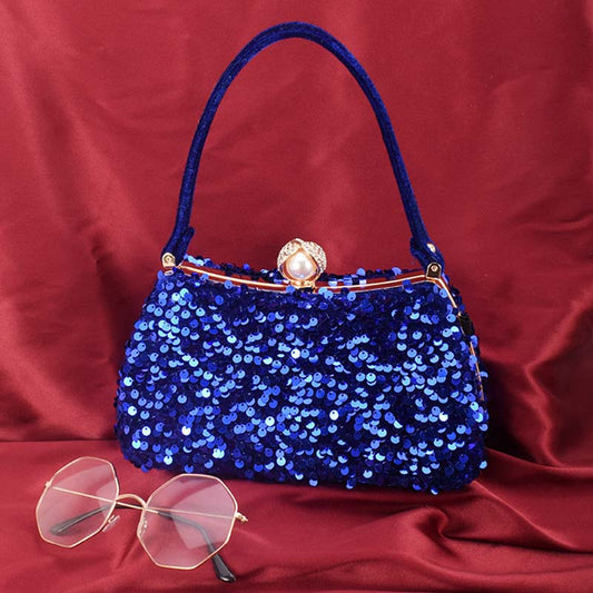 Bolsos formales de lentejuelas con patchwork