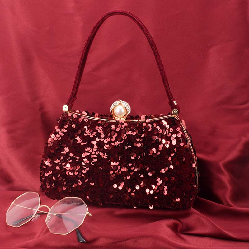 Bolsos formales de lentejuelas con patchwork